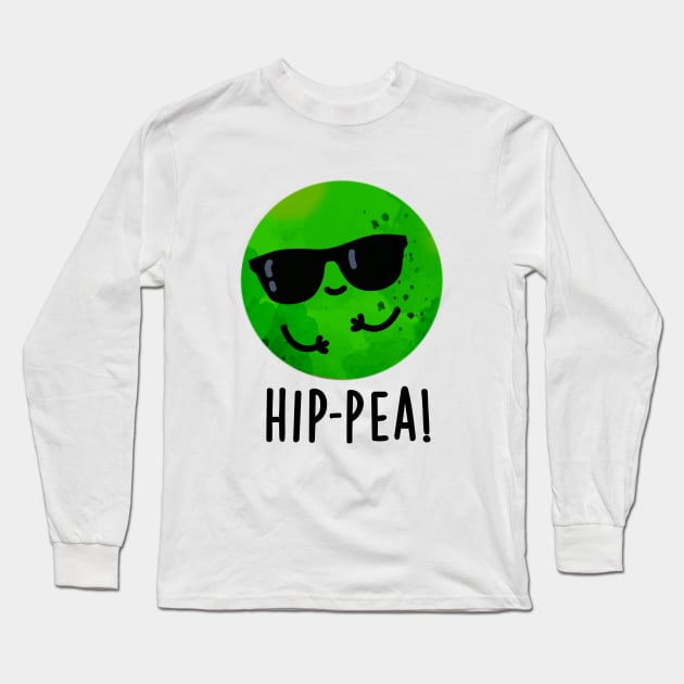 Hip-pea Cute Hip Pea Pun Long Sleeve T-Shirt by punnybone